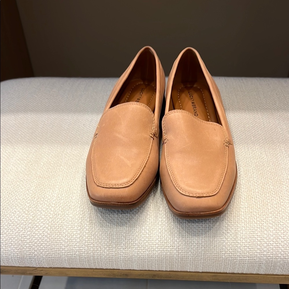 Lucky Brand Tan Leather Flats Timeless Design - Picture 3 of 4